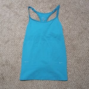 NIKE medium (8-10) blue stretch tank top